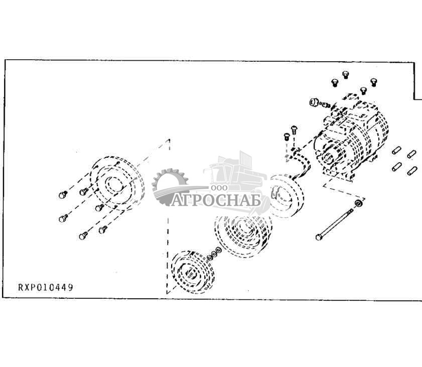 НАБОР КРЕПЕЖНЫХ ДЕТАЛЕЙ КОМПРЕССОРА 